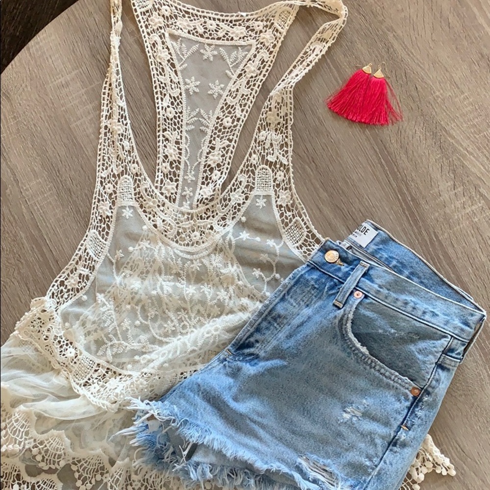 Beautiful Lace Racerback Tank